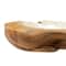 16" Natural Brown Wood and Shell Natural Decorative Bowl